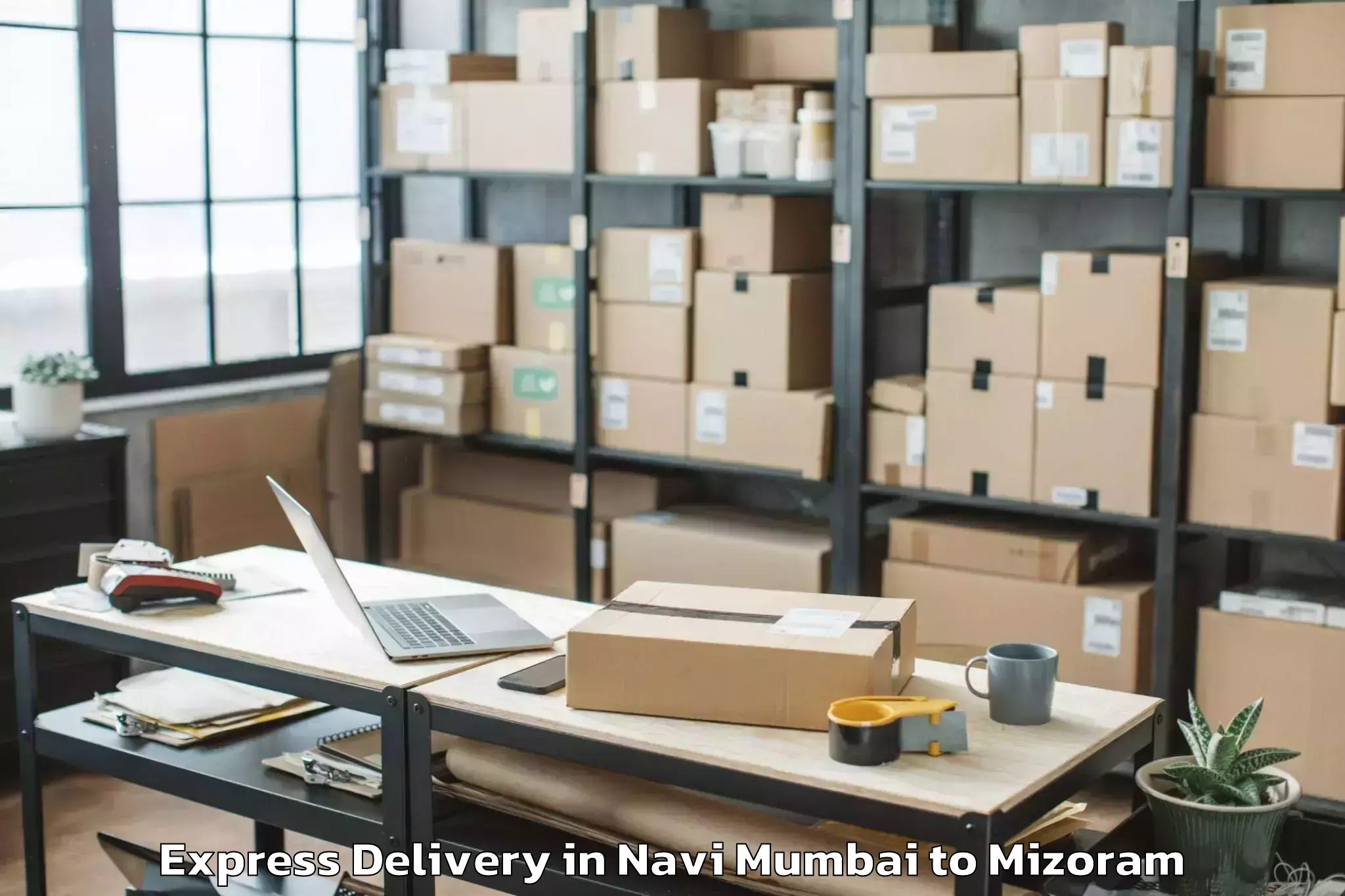 Book Navi Mumbai to Saitlaw Express Delivery Online